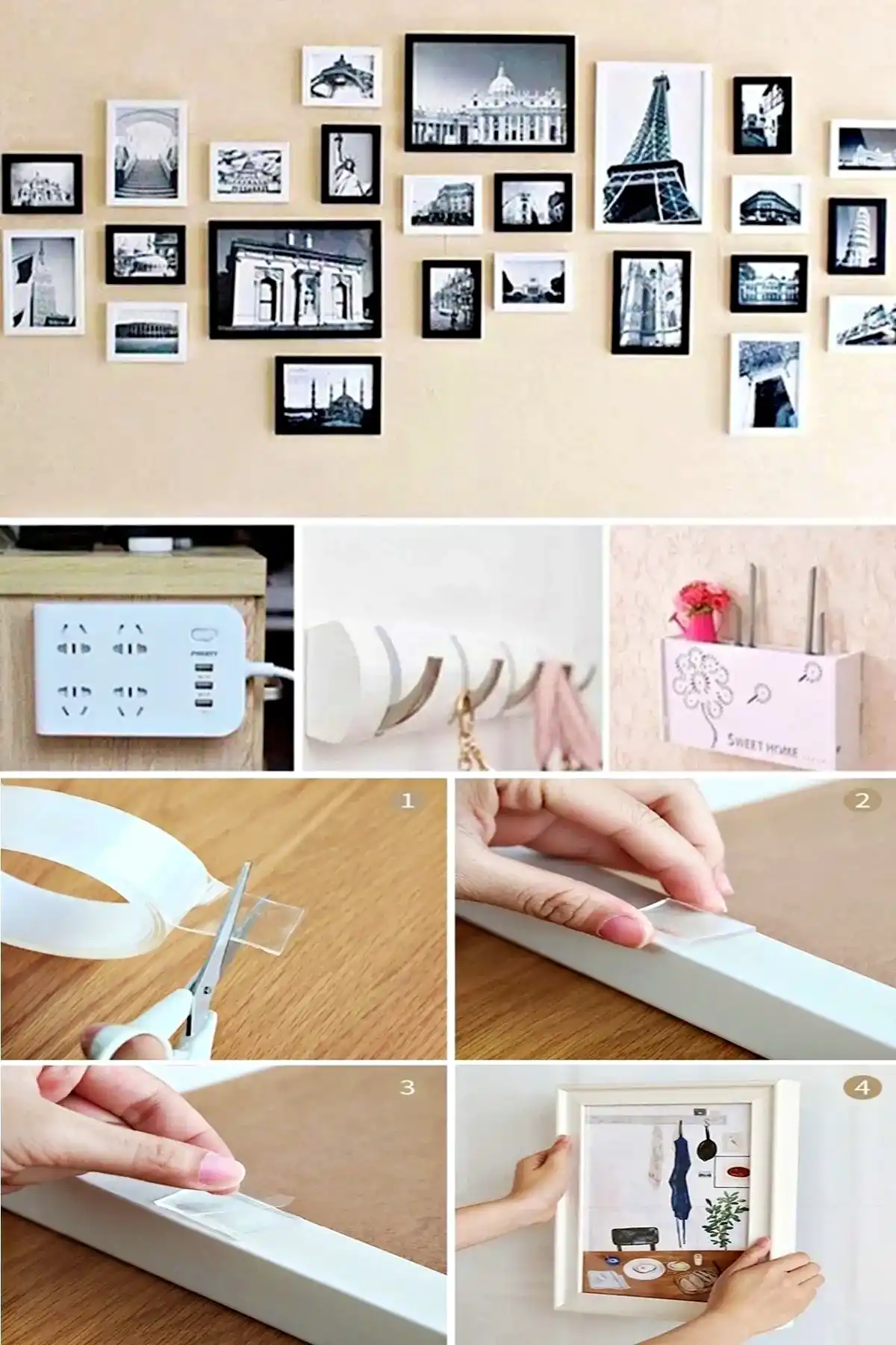 Çift Taraflı Bant Çıkarılabilir Süper Güçlü Bant Şeffaf Nano Yapışkanlı Duvar Bandı 3m-2mm Seti
