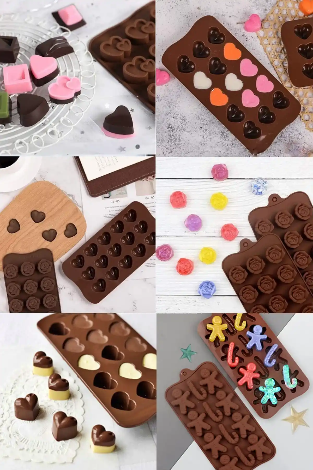 Silikon Dubai Çikolata Kalıbı Çok Figürlü Mini Jelibon Şekilli Buzluk Dondurma Kalıpları
