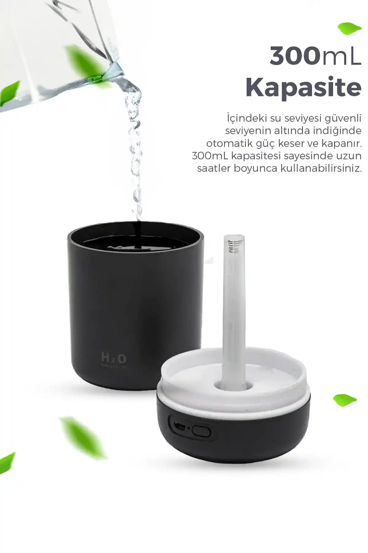 2li LED Işıklı USB Ultrasonik Hava Nemlendirici Buhar ve Koku Makinesi H2O Difüzör Cihazı 220ml