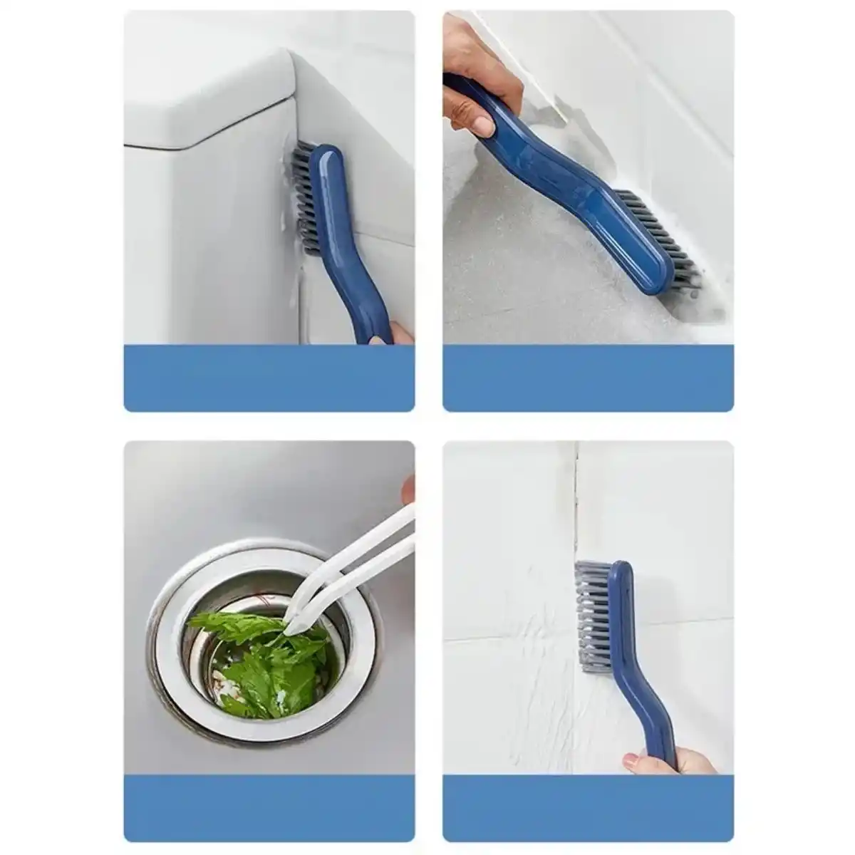 4 Adet Cımbız Maşalı V Uçlu Gider Açıcı Temizlik Fırçası Banyo Mutfak Lavabo Fayans Köşe Oluk Fırça
