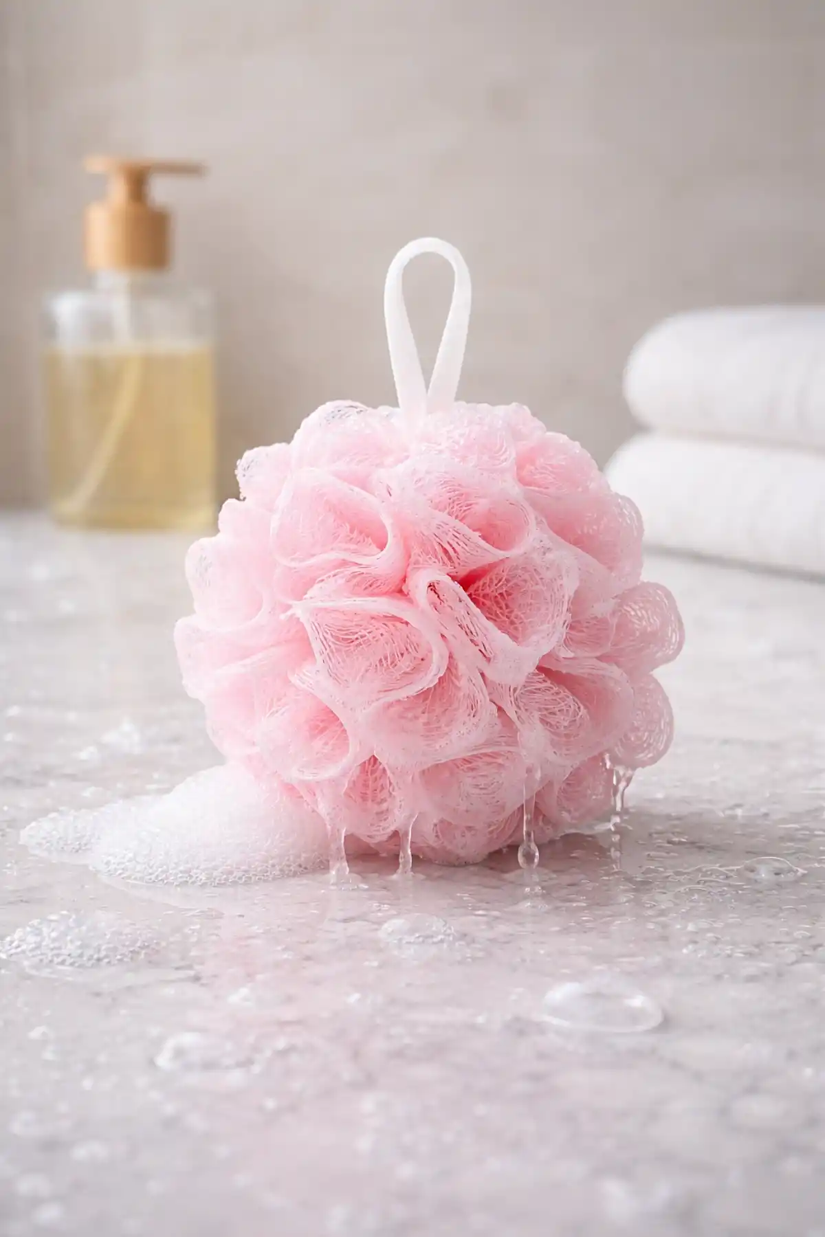 3lü Renkli Banyo Duş Lifi Kesesi Pufidik Kir Çıkarıcı Masaj Filesi Yumuşak Dokulu Köpük Artırıcı