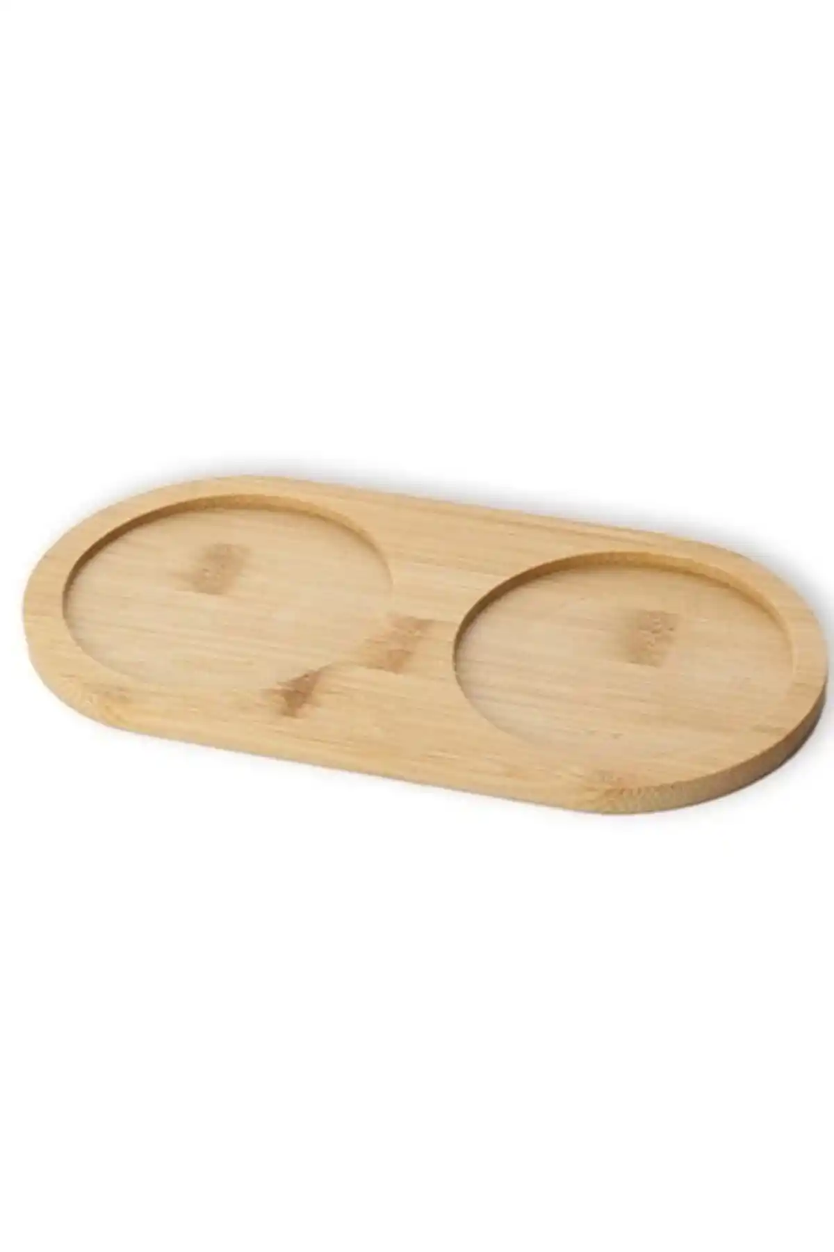 Bambu Ahşap Yağdanlık Standı,Doğal 2 Bölmeli Yağdanlık Altlığı,Oval Sıvı Sabun Altlığı
