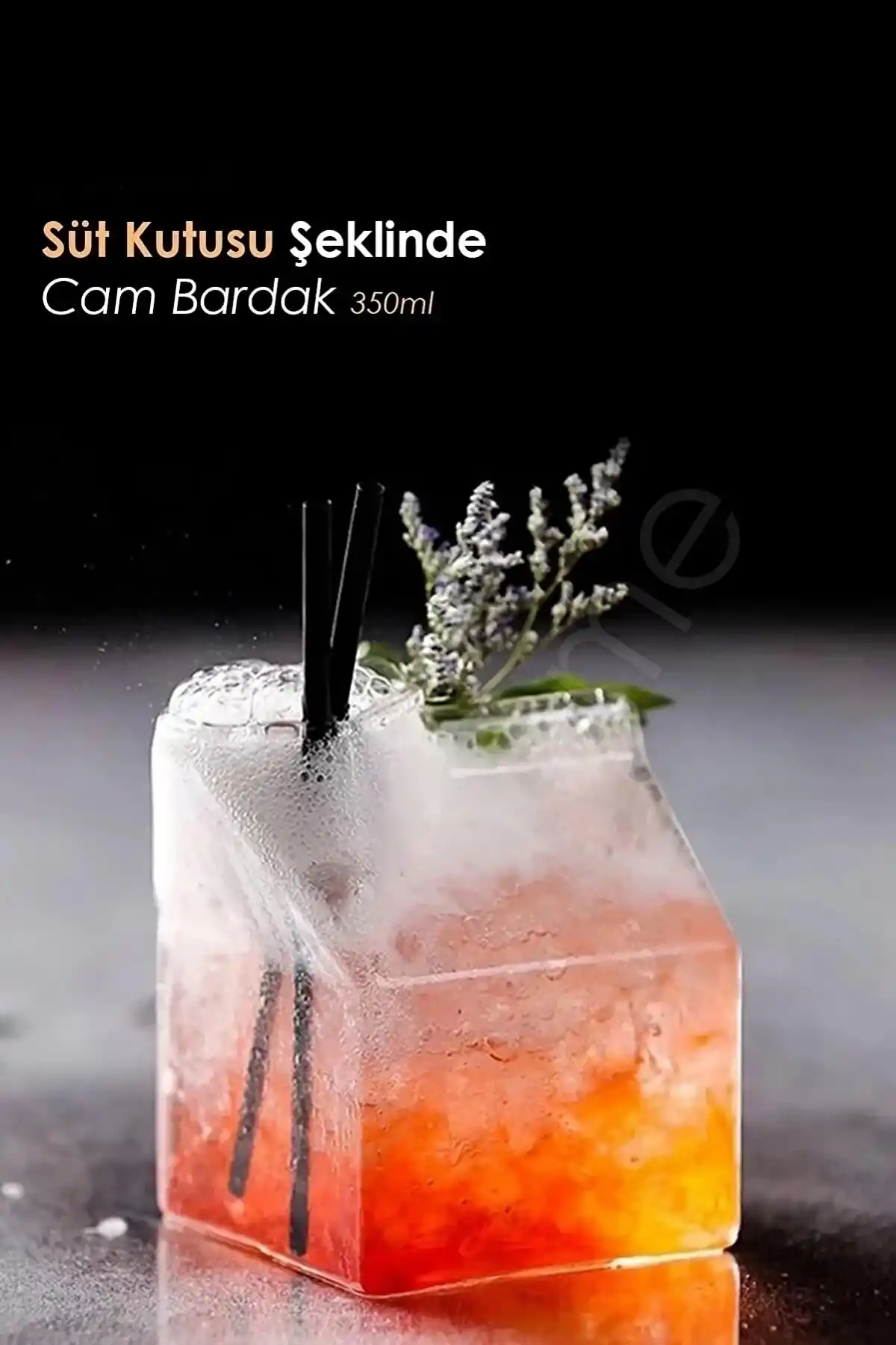 2li Cam Süt Kutusu Meşrubat Kahve Kahvaltı Sunum Bardağı Borosilikat Termisil Şekilli Kutu Bardak