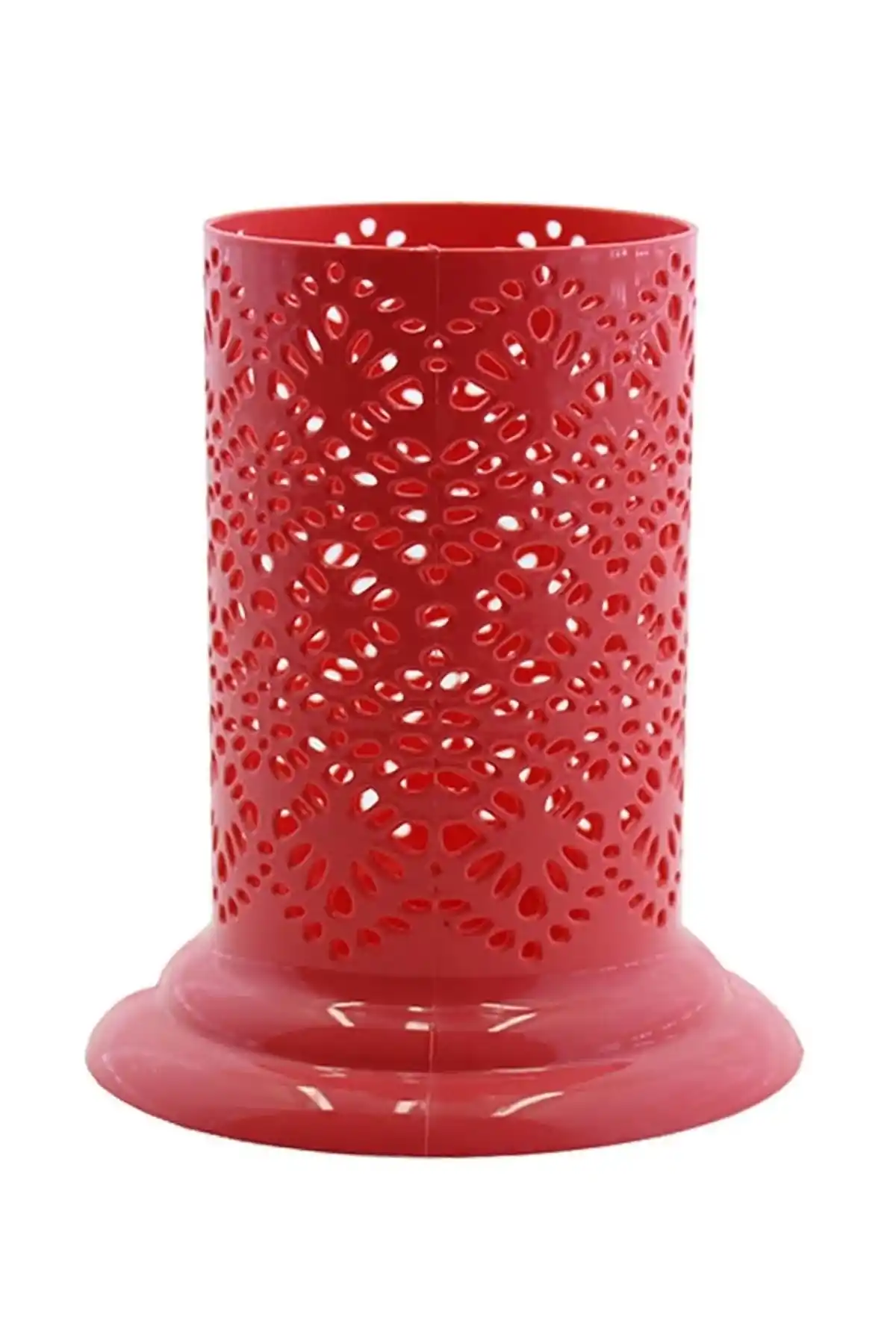 Dantelli Dik Kaşıklık Abs Plastik Renkli Kaşık Kabı Dantel Örgülü Kaşıklık