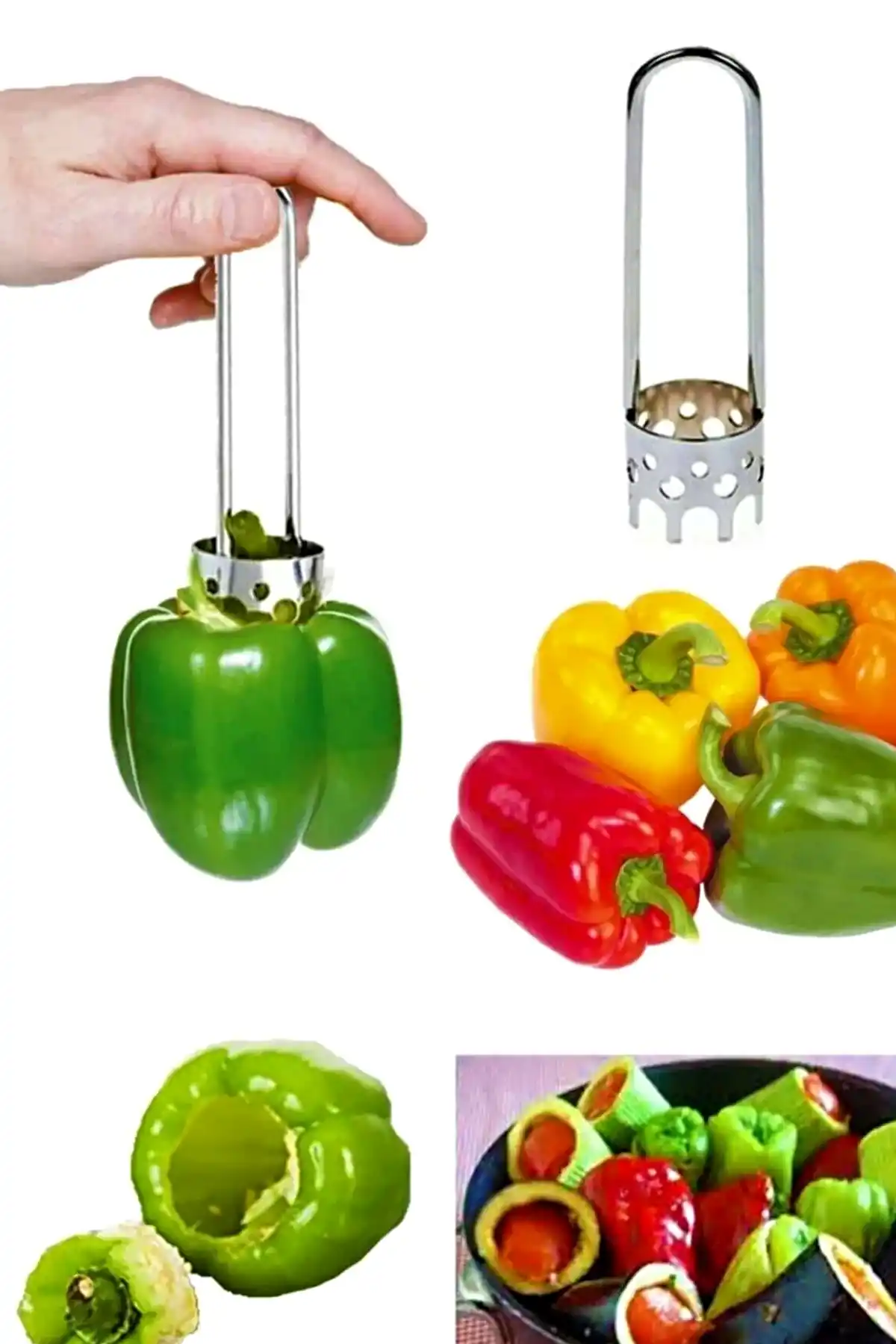 Dolma Biber Ve Kabak Oyacağı Paslanmaz Metal