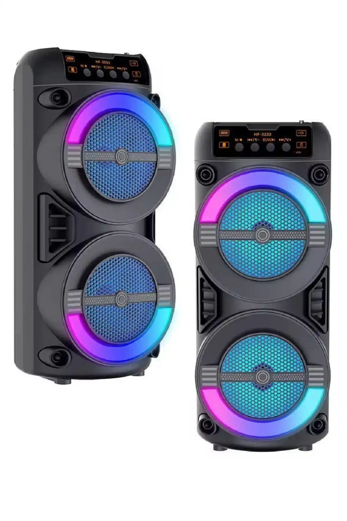 Kablosuz Işıklı Bluetooth Speaker Hoparlör Ses Bombası Fm Radyo 90 Db Sd Kart Aux Usb Girişli