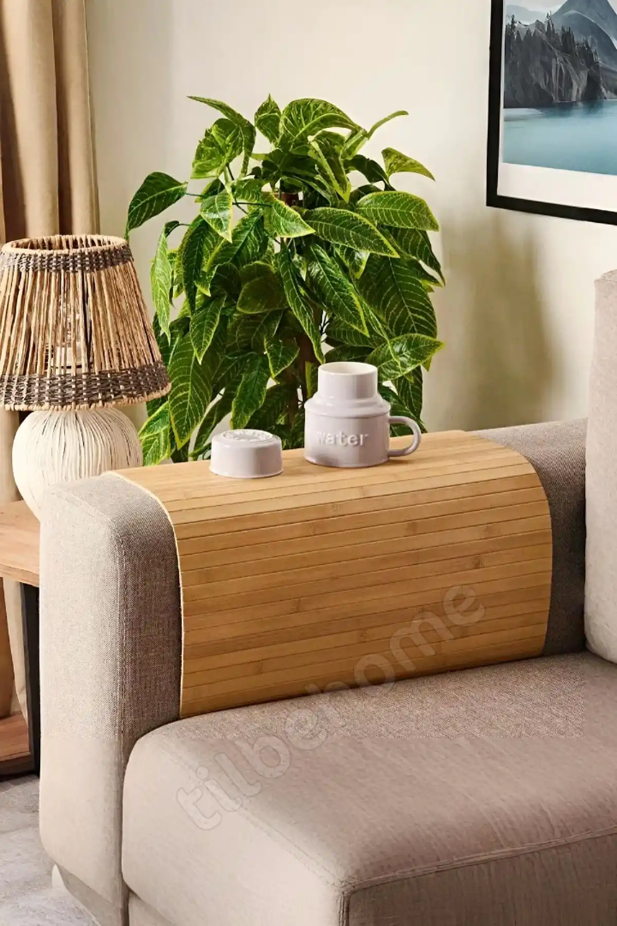 2li Naturel Bambu Banyo Matı Kaydırmaz Çamaşır Makinası Üstü Örtüsü Mutfak Bulaşık Matı Su Geçirmez