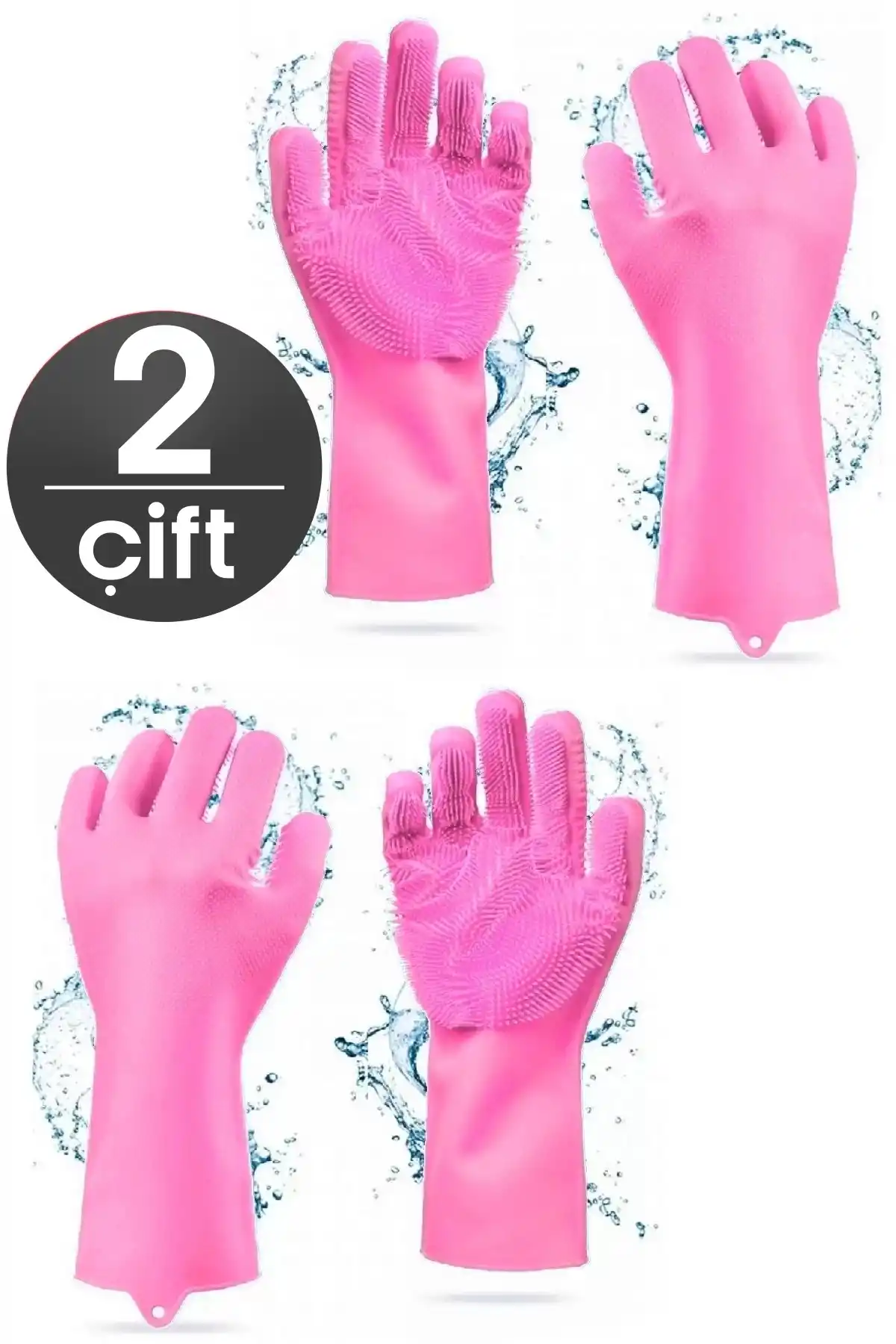 Magic Sihirli Silikon Bulaşık Yıkama Eldiveni Evcil Hayvan Araç Yıkama Mutfak Ev Temizlik Eldiveni