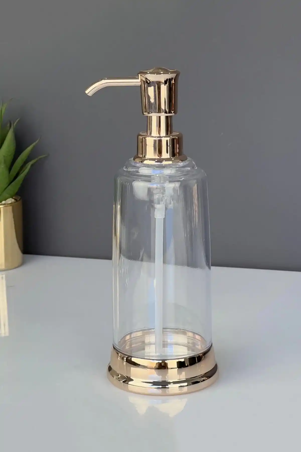 Seffaf Sıvı Sabunluk Gümüş Bronz Altın Sıvı Sabunluk 750 ml.