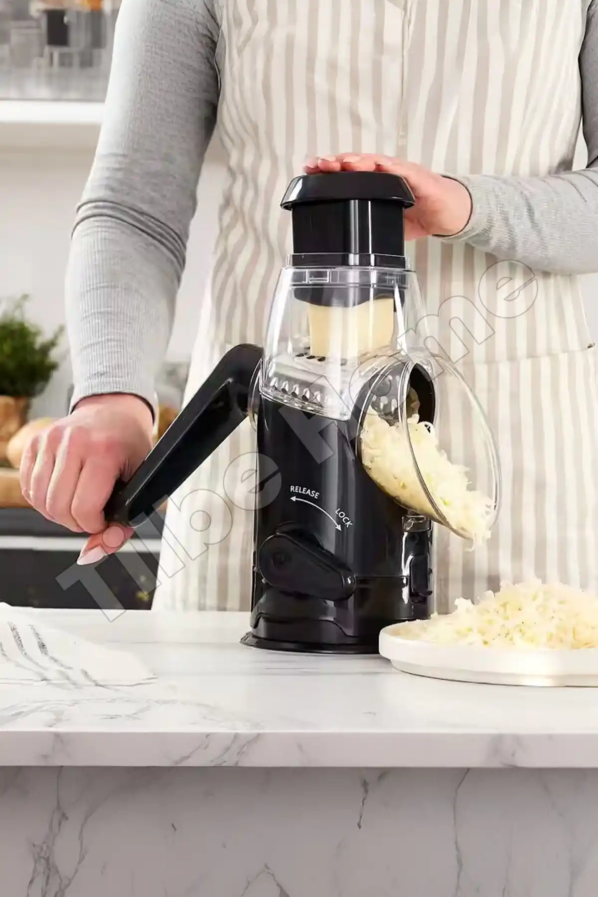 Vegetable Grinder Pro Dilimleyici Kollu Rende Öğütücü 3 Çelik Bıçaklı Sebze Doğrayıcı Mutfak Robotu