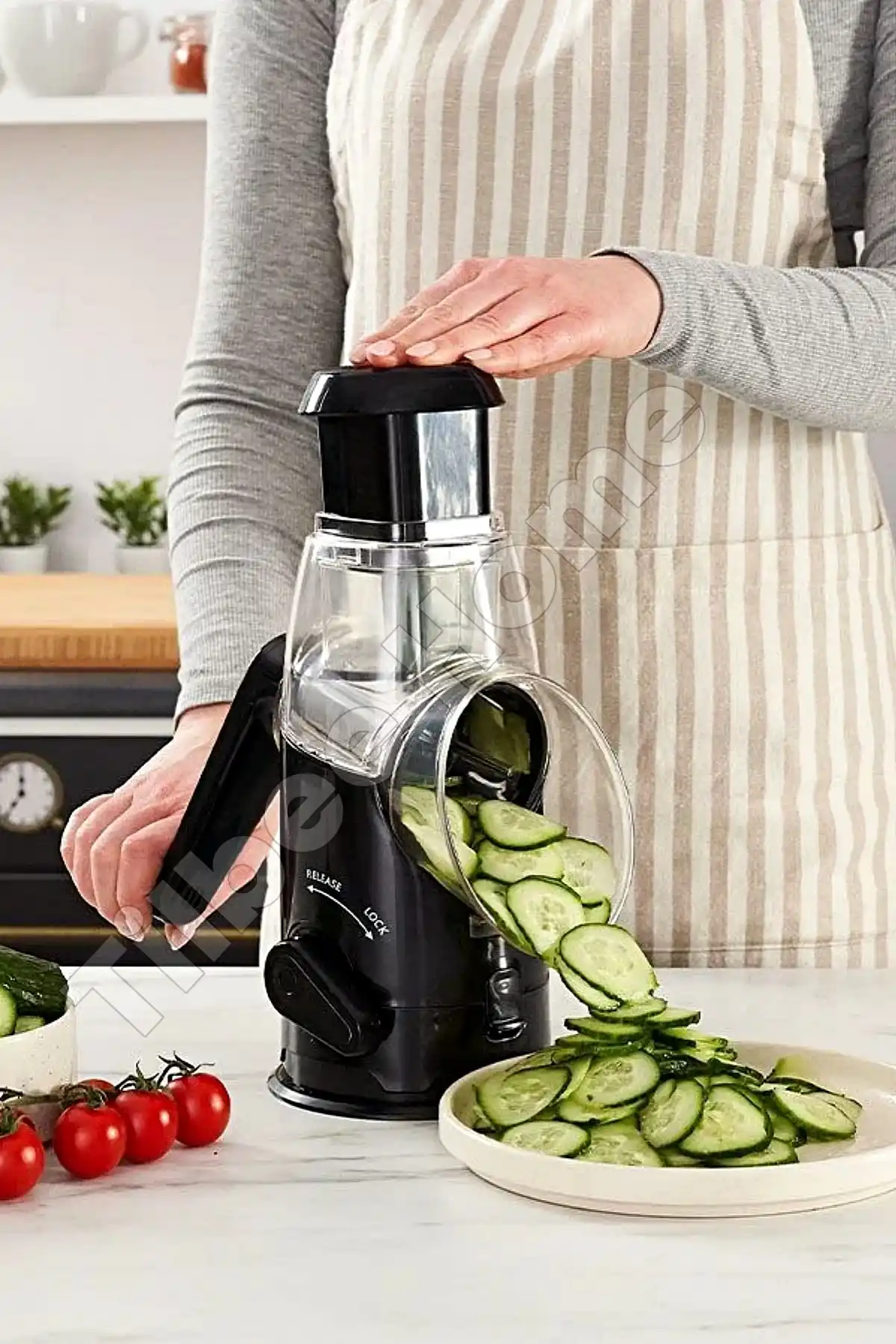 Vegetable Grinder Pro Öğütücü Dilimleyici Kollu Rende 3 Çelik Bıçaklı Sebze Doğrayıcı Mutfak Robotu