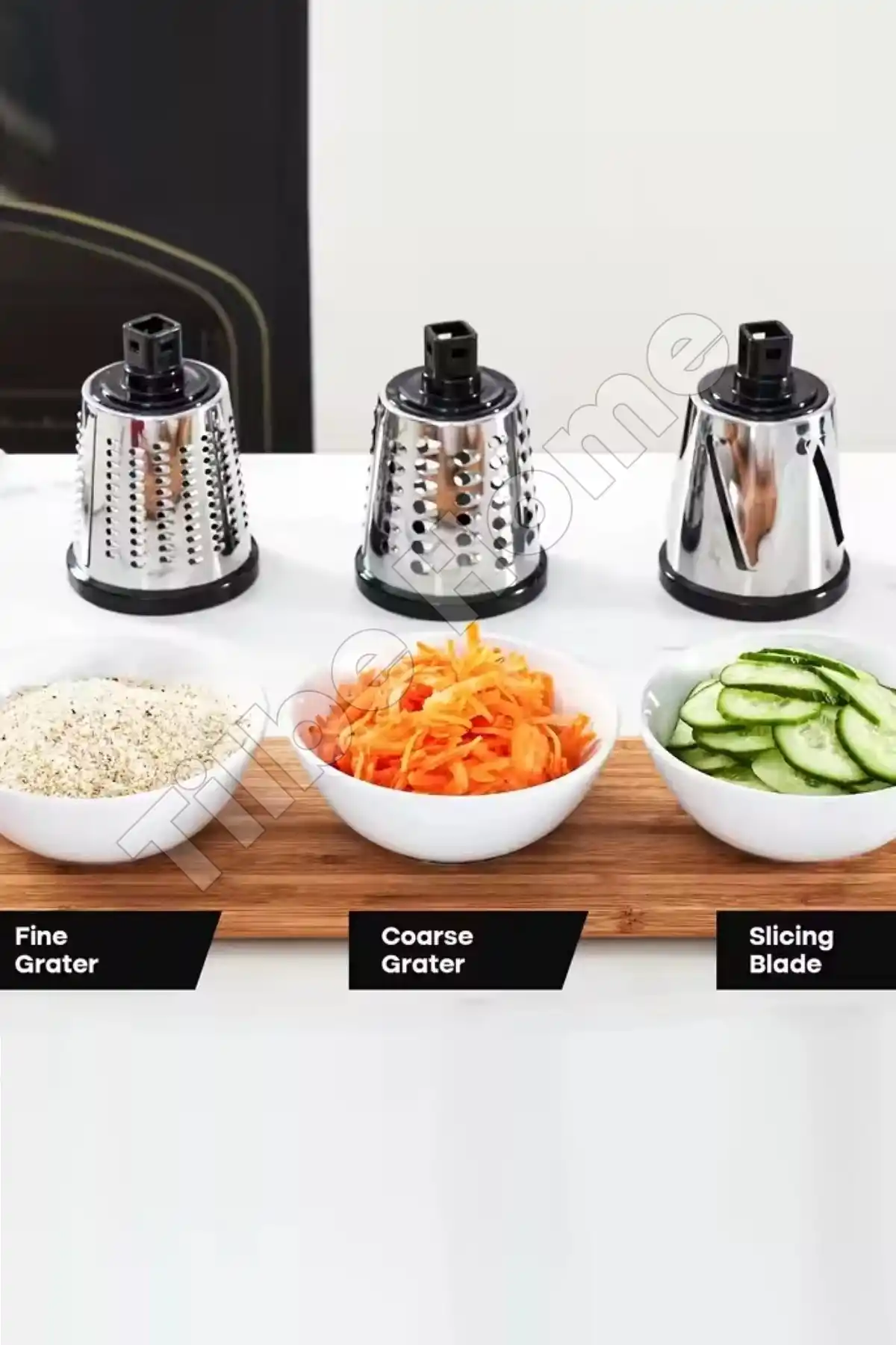 Vegetable Grinder Pro Öğütücü Dilimleyici Kollu Rende 3 Çelik Bıçaklı Sebze Doğrayıcı Mutfak Robotu