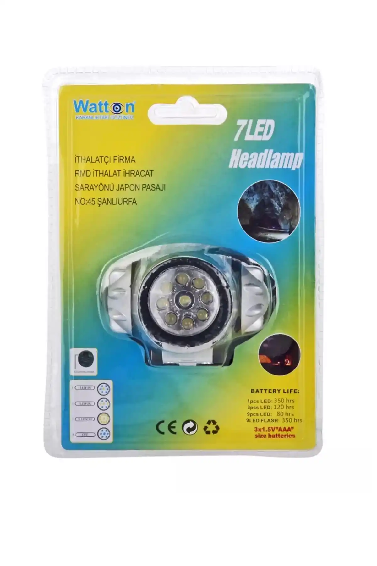 WT-041 7 Ledli Kafa Feneri