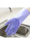 Silikon Eldiven Bulaşık Yıkama Eldiveni Dayanıklı Kaymaz Tırtıklı Eldiven Fırın Mutfak Eldiveni - Görsel 3