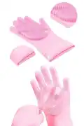 Silikon Eldiven Bulaşık Yıkama Eldiveni Dayanıklı Kaymaz Tırtıklı Eldiven Fırın Mutfak Eldiveni - Görsel 3