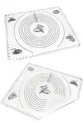 Silikon Hamur Matı Hamur Açma Pasta Fırın Altlığı Matı Ölçülü Hamur Yoğurma Beyaz Büyük Boy 65X45 - Görsel 2