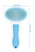 Kedi Fırça ve Tarağı Kıl Tüy Toplama Basmalı Tiftik Kedi Köpek Evcil Hayvan Temizleme Aleti Mavi - Görsel 5