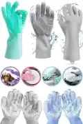 Sihirli Magic Bulaşık Eldiveni Tırtıklı Elastik Kaymaz Dayanıklı Fırın Mutfak Araç Yıkama Eldiveni - Görsel 5