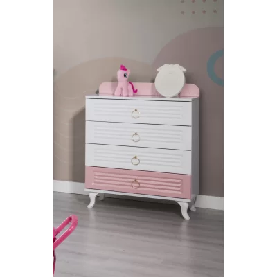 Aqua Pink 4 Çekmeceli Şifonyer