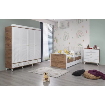 Belinay 4 Kapılı Kapitoneli Bebek Odası Takımı