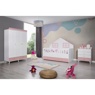 Aqua Pink 3 Kapılı Montessori Bebek Odası Takımı