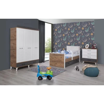Cherry 3 Kapılı Kapitoneli Bebek Odası Takımı