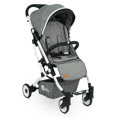 4 Baby Drone Beyaz Kabin Bebek Arabası Gri