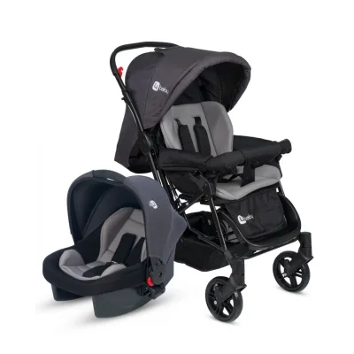 4 Baby Olympus Siyah Travel Sistem Bebek Arabası Antrasit
