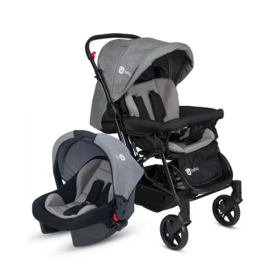 4 Baby Olympus Siyah Travel Sistem Bebek Arabası Gri