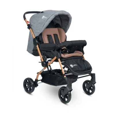 4 Baby Olympus Gold Çift Yönlü Bebek Arabası Gri