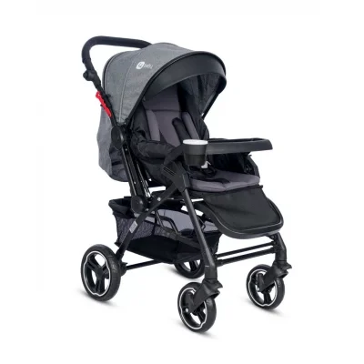 4 Baby Active Siyah Plus Çift Yönlü Bebek Arabası Gri