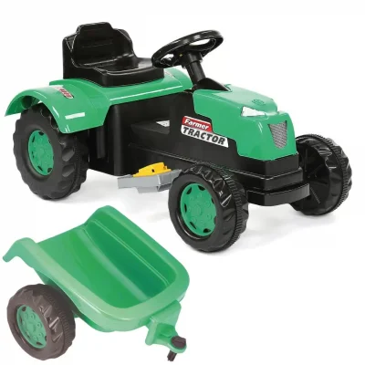 Uj Toys Farmer Römorklu Akülü Traktör 6V Yeşil