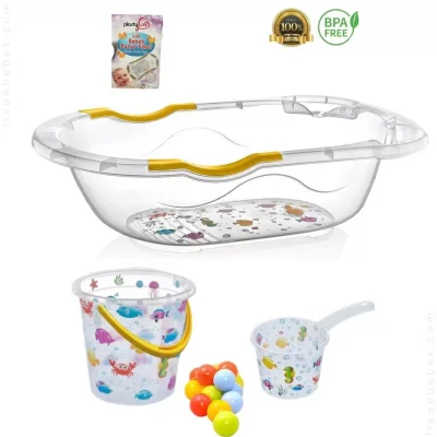 Irak Plastik Lüx Bebek Yıkama Banyo Küvet Seti 5 Parça