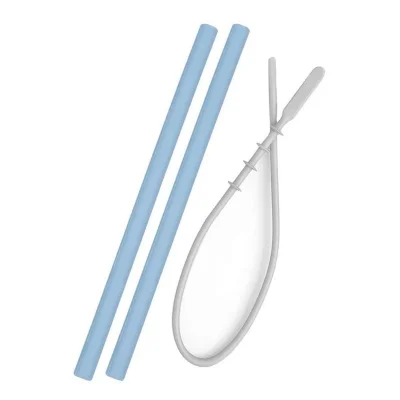 Oioi Silikon Pipet 2li Bordo Temizleme Fırçalı Mavi