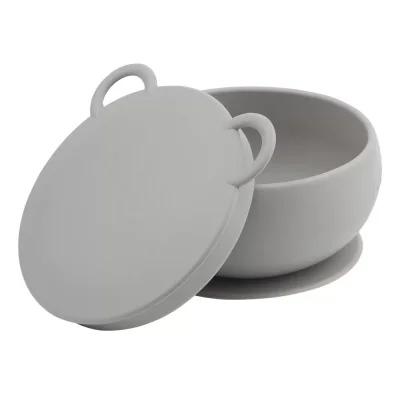 OiOi Silikon Kapaklı Kase Gri