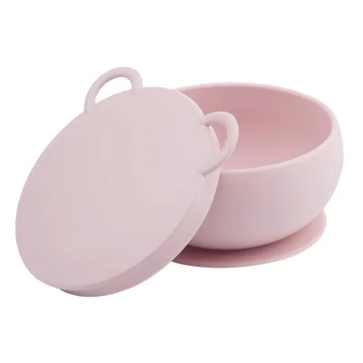 OiOi Silikon Kapaklı Kase Toz Pembe