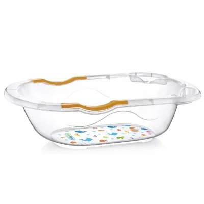 Babyjem Giderli Desenli Şefffaf Banyo Küveti Beyaz