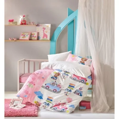 Cotton Box Ranforce Bebek Nevresim Kedi Desen