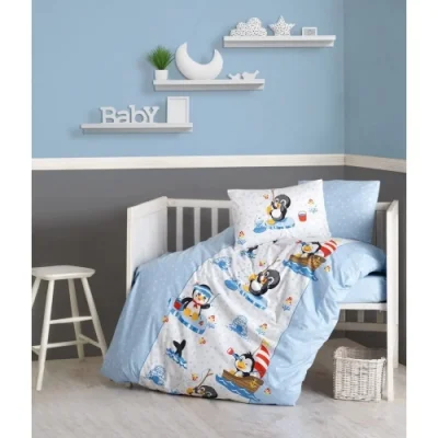 Cotton Box Ranforce Bebek Nevresim Seti- Penguen