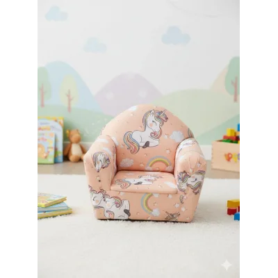 Unicorn Desenli Pudra Pembesi Çocuk Koltuğu