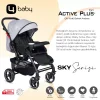 4 Baby Active Plus Sky Serisi Çift Yönlü Bebek Arabası