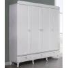Aqua White 4 Kapılı Bebek Odası Dolap