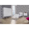 Aqua Grey 4 Kapılı Kapitoneli Bebek Odası Takımı