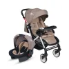4 Baby Active Beyaz Travel Sistem Bebek Arabası Kahve