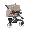 4 Baby Active Beyaz Travel Sistem Bebek Arabası Kahve