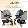 4 Baby Active Gold Travel Sistem Bebek Arabası Kahve