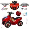 Uj Toys Uzaktan Kumandalı Akülü Atv 6V Ranger Kırmızı