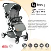 4 Baby Drone Beyaz Kabin Bebek Arabası Gri