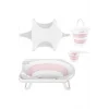 Katlanır Bebek Yıkama Banyo Seti 4 Parça / Pembe