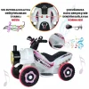 Uj Toys Müzikli ve Led Işıklı Akülü Atv 6V Buddy Beyaz